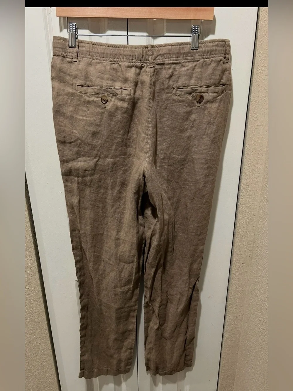 Club Room Luxury 100% Linen Pants in Safari Tan , size M